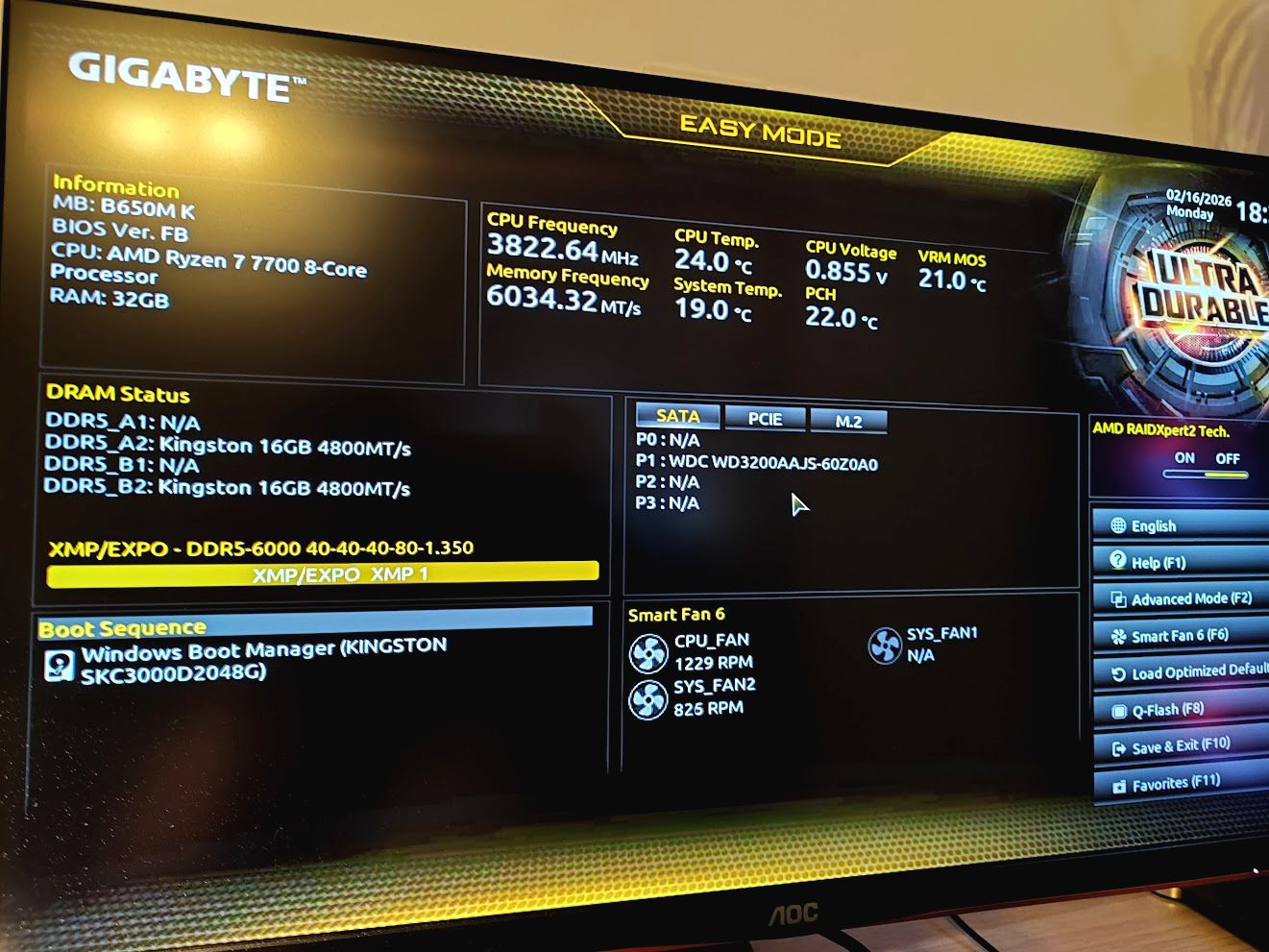Gigabyte 650M-K AMD AM5 Anakart (DDR5)