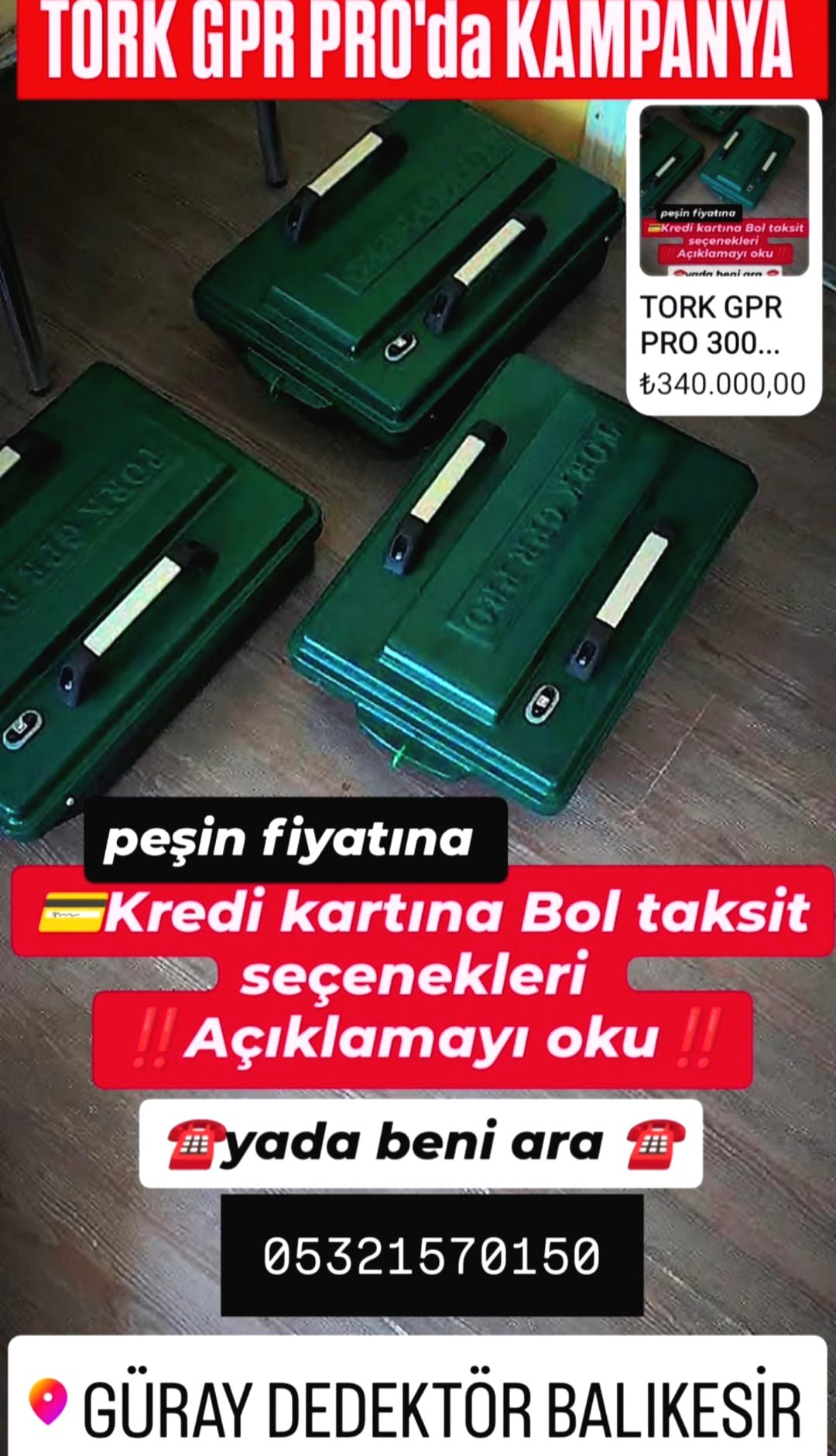 NAKİTTE İNDİRİMLİ yada PEŞİN FİYATİNA TAKSİTLE TORK GPR PRO 300 mhz YERALTI GÖRÜNTÜLEME CİHAZI