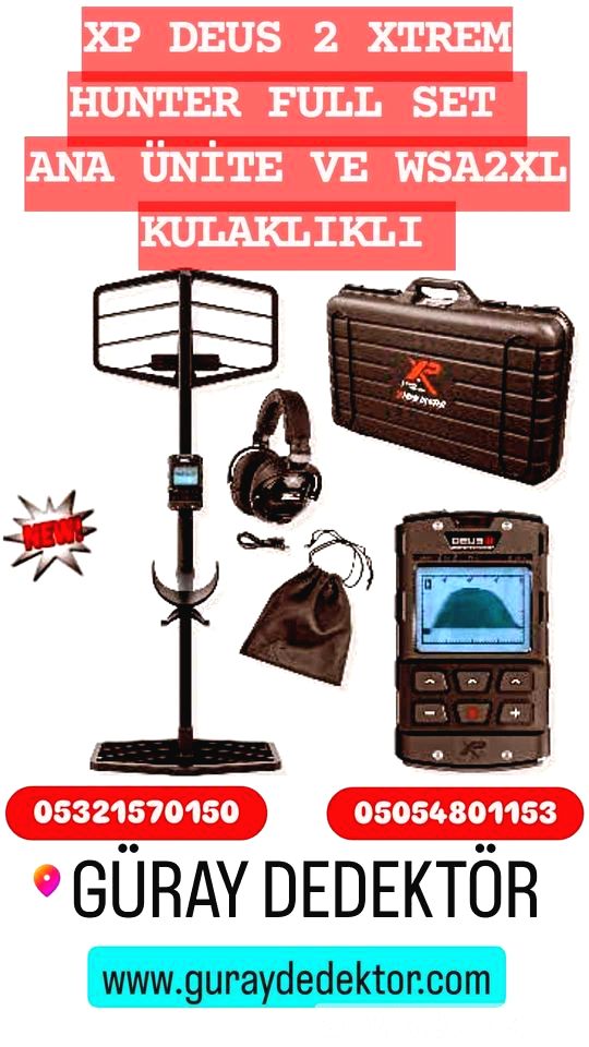 XP DEUS 2 XTREM HUNTER DEDEKTÖR ANA ÜNİTE WSA2XL KULAKLIKLI PAKET