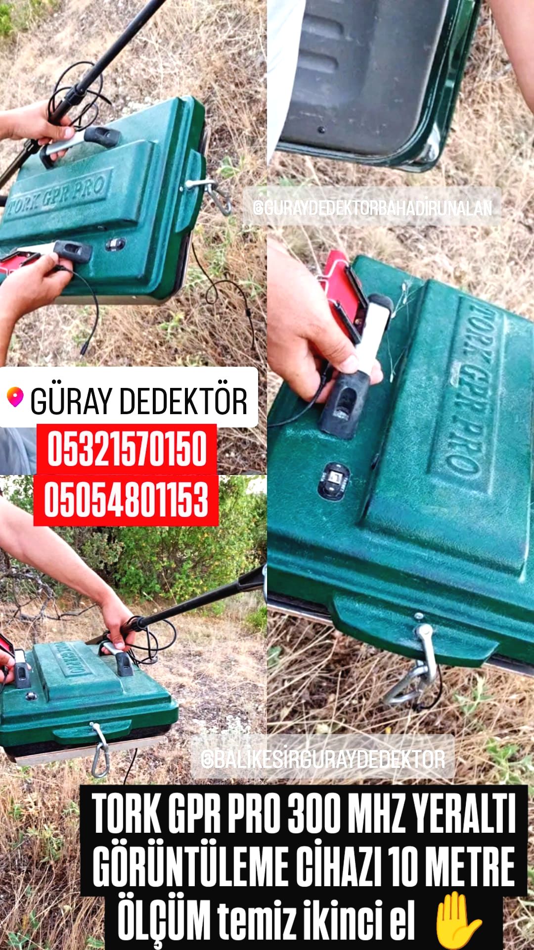 2 İKİNCİ EL TORK GPR PRO 300mhz YERALTI GÖRÜNTÜLEME CİHAZI sıfırdan farksız