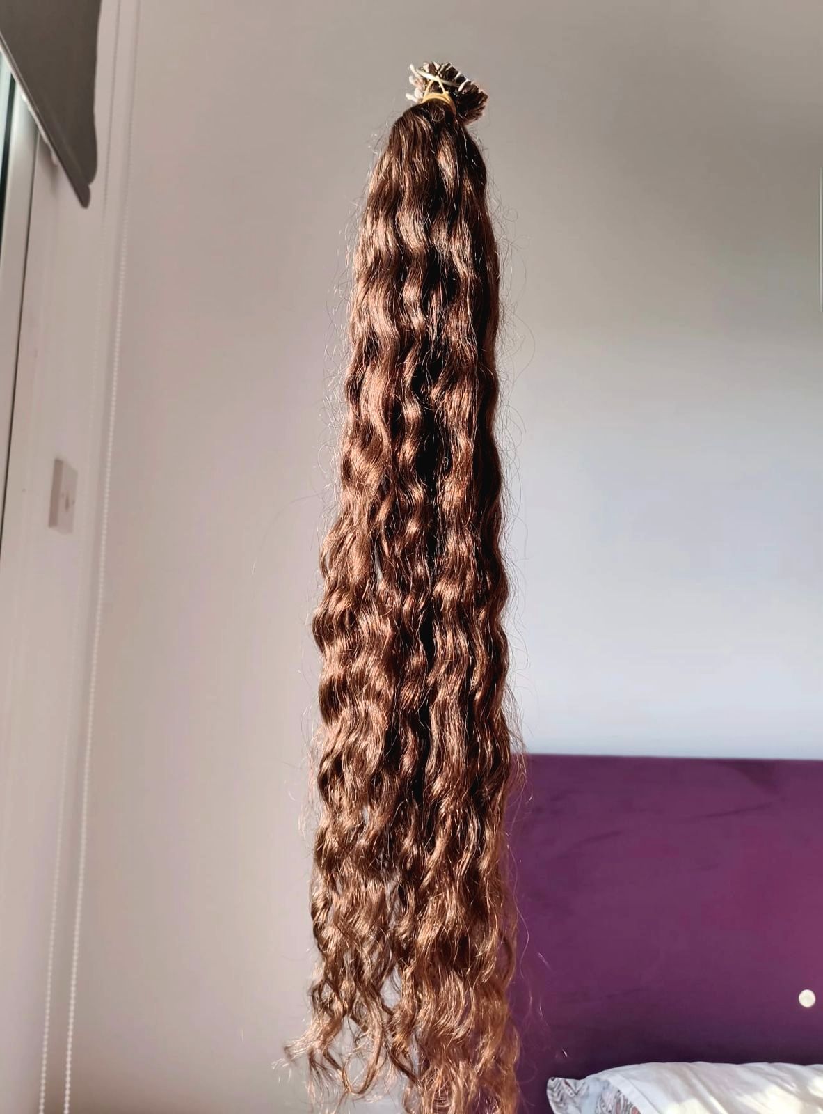80 CM GERÇEK İNSAN SAÇI MİKRO KAYNAK | 198 ADET | DOĞAL DALGALI / HAFİF KIVIRCIK | SADECE 14 GÜN KUL