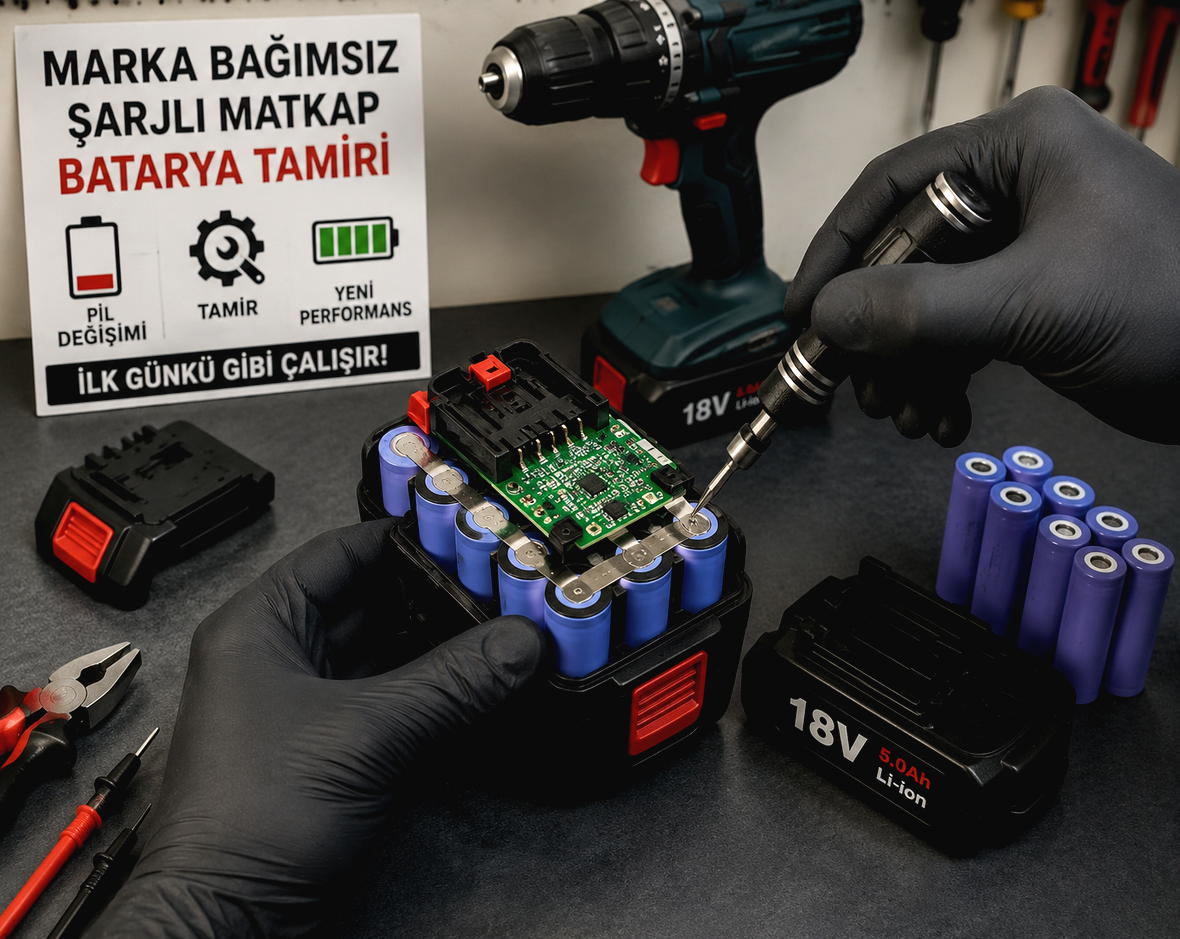 MARKA BAĞIMSIZ ŞARJLI MATKAP BATARYASI TAMİRİ