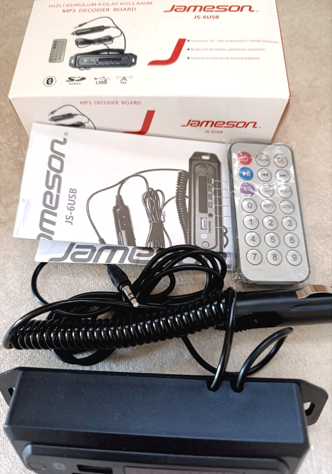 Profesyonel Aux Usb-SD Kart Çevirici, Bluetooth