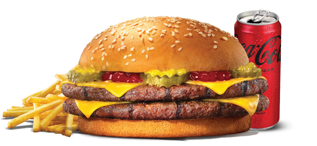 Mega Double Cheeseburger Menü